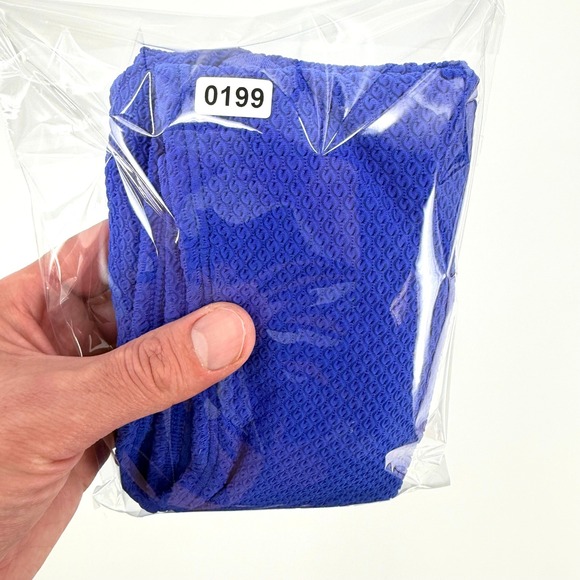 Decree Blue Textured Mid Rise Medium Coverage Bikini Bottom XXL NEW - Picture 10 of 10